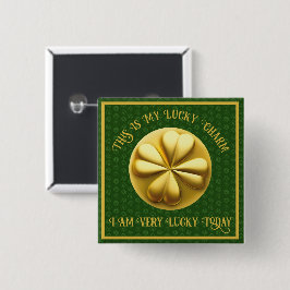 Personlig Golden Shamrock St. Patrick's Day Knapp