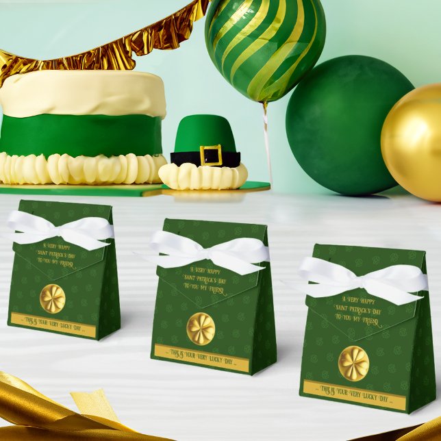Personlig Golden Shamrock St. Patrick's Day Presentaskar (Skapare uppladdad)