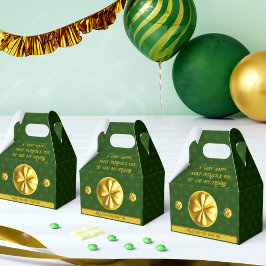 Personlig Golden Shamrock St. Patrick's Day Presentaskar
