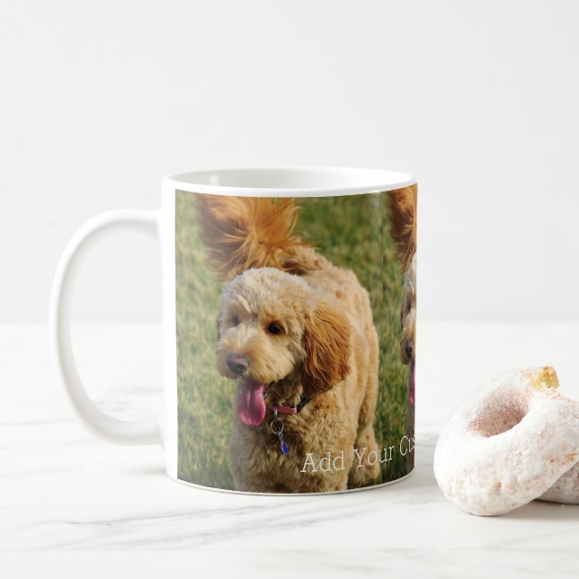Personlig Goldendoodle Hund Kaffemugg (Med munk)