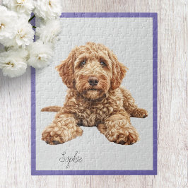 Personlig Goldendoodle Jigszle Puzzle Pussel