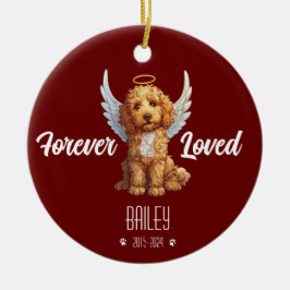 Personlig Goldendoodle Memorial Ornament