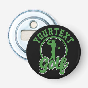 Personlig Golf ADD NAMN Retro Pro Golfer Swing Flasköppnare