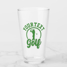 Personlig Golf ADD NAMN Retro Pro Golfer Swing Glaskopp