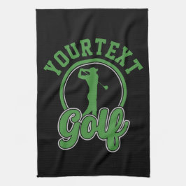 Personlig Golf ADD NAMN Retro Pro Golfer Swing Kökshandduk