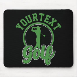 Personlig Golf ADD NAMN Retro Pro Golfer Swing Musmatta