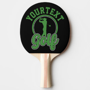 Personlig Golf ADD NAMN Retro Pro Golfer Swing Pingisracket