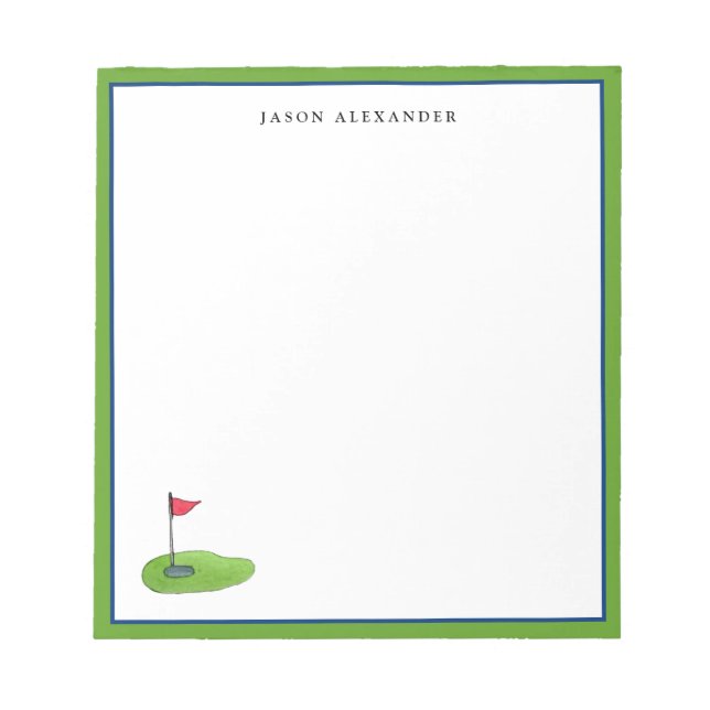 Personlig Golf Anteckningsblock (Framsida)
