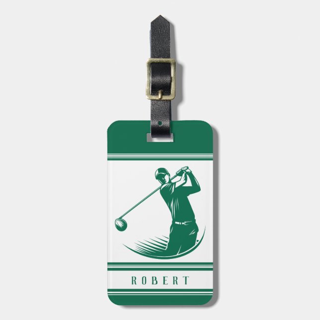 Personlig golf  bagagebricka (Vertikal Framsida)