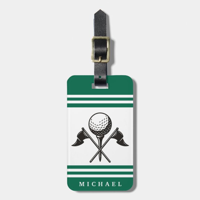 Personlig golf  bagagebricka (Vertikal Framsida)