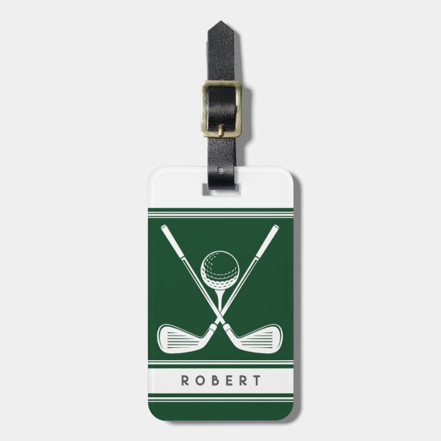Personlig golf  bagagebricka (Vertikal Framsida)