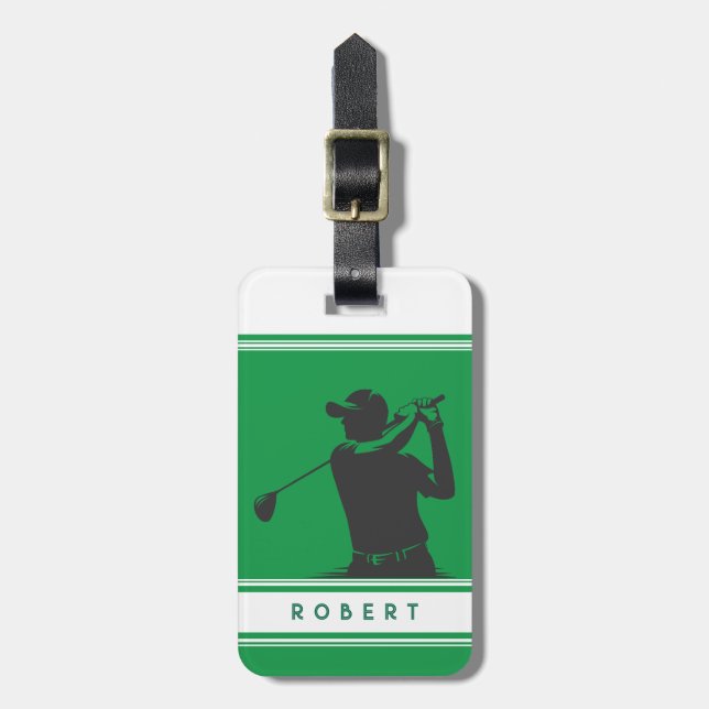 Personlig golf  bagagebricka (Vertikal Framsida)