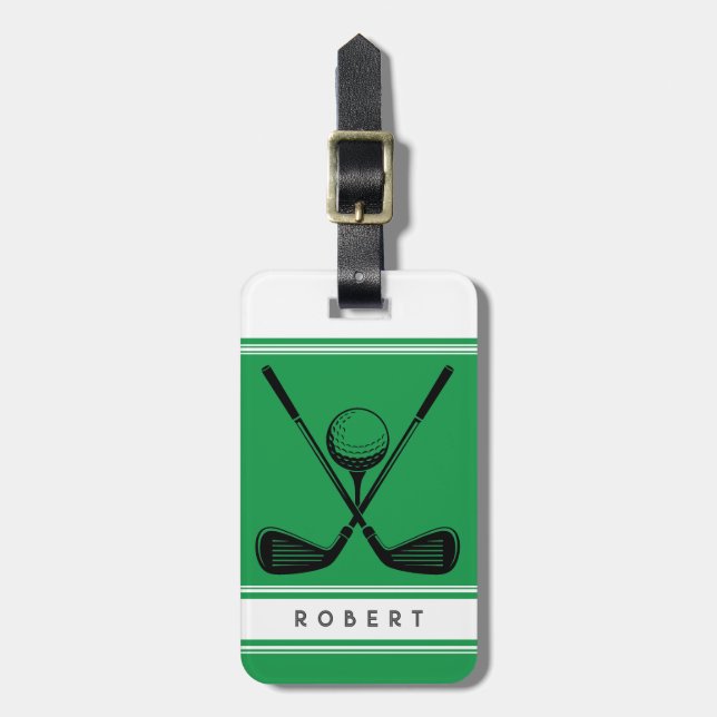 Personlig golf  bagagebricka (Vertikal Framsida)