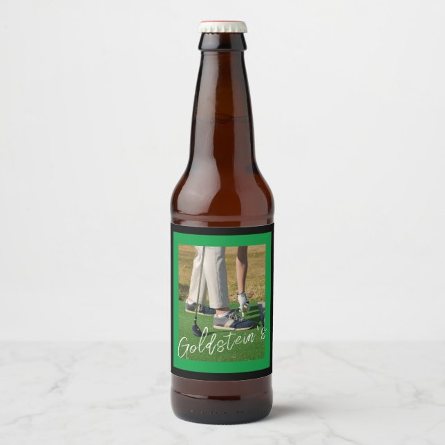 Personlig Golf Beer Flaska-etiketter - Anpassnings Ölflaska Etikett (Framsida)
