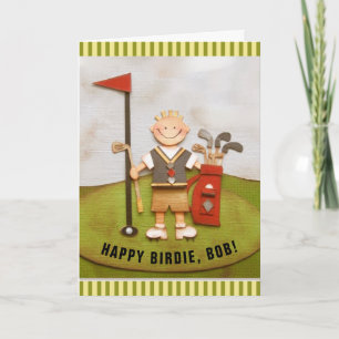 Personlig Golf Birthday Kort