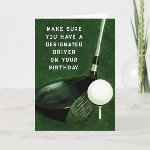 Personlig Golf Birthday Kort
