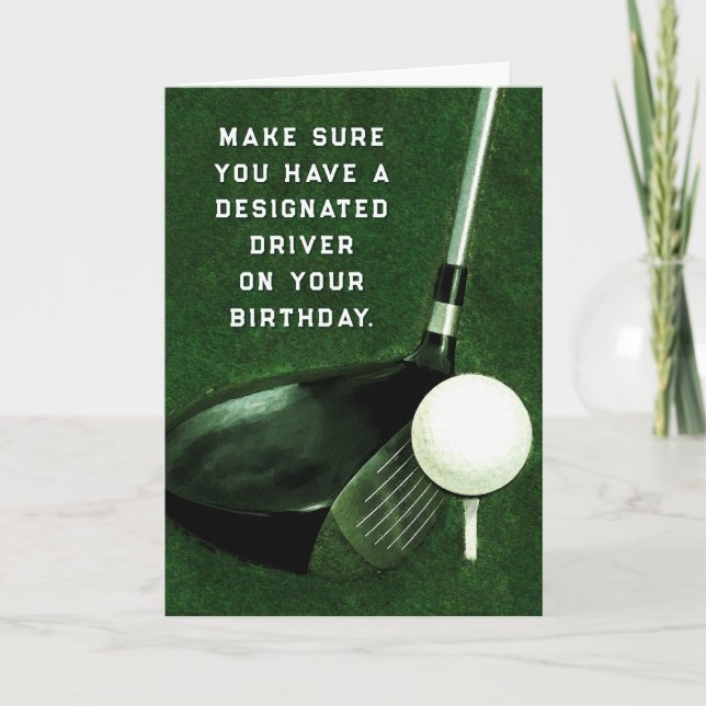Personlig Golf Birthday Kort (Framsida)