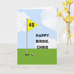 Personlig Golf Birthday Kort