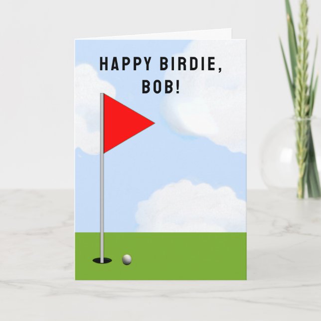 Personlig Golf Birthday Kort (Framsida)