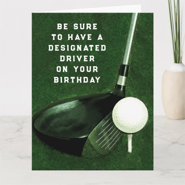Personlig Golf Birthday Kort (Framsida)