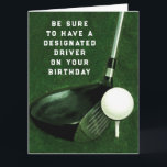 Personlig Golf Birthday Kort<br><div class="desc">Lustigt vuxen golf-födelsedagskort. Så här anpassar du redigeringstexten för att lägga till namn.</div>