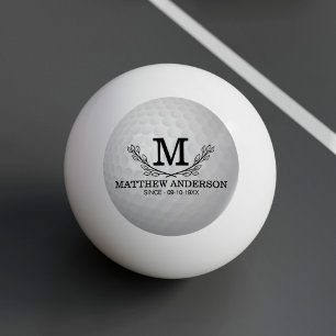 Personlig Golf Boll Mönster Namn Monogram Age