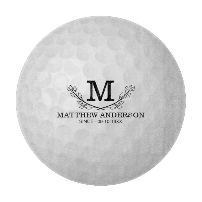 Personlig Golf Boll Mönster Namn Monogram Age (Framsidan)
