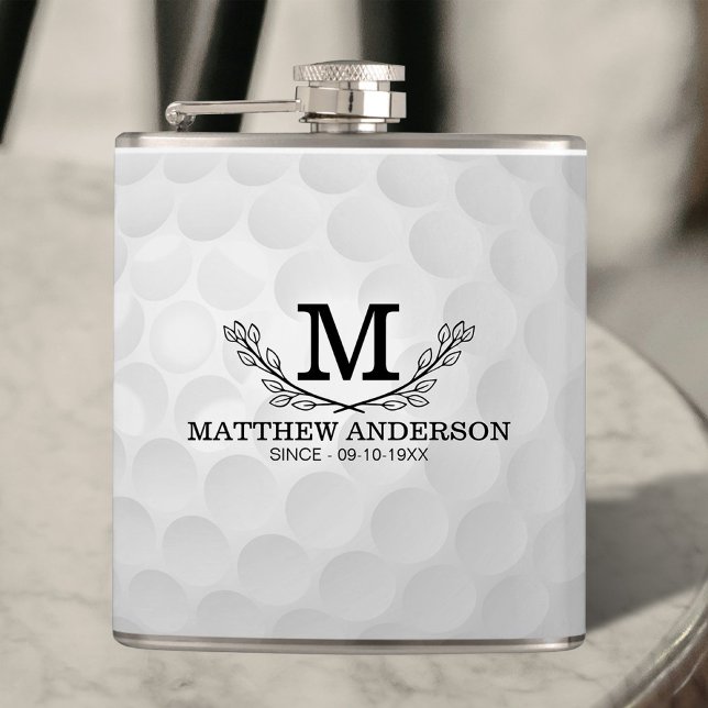 Personlig Golf Boll Mönster Namn Monogram Age Fickplunta (Skapare uppladdad)