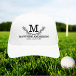 Personlig Golf Boll Mönster Namn Monogram Age Keps<br><div class="desc">Personlig golf boll mönster namn-monogramåldern kan vara en underbar formgivning för dig,  och det kan vara en underbar gåva till din golfvän eller dina familjemedlemmar eller andra människor.</div>