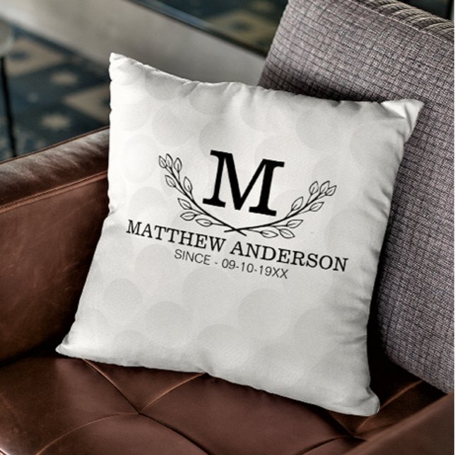 Personlig Golf Boll Mönster Namn Monogram Age Kudde (Skapare uppladdad)
