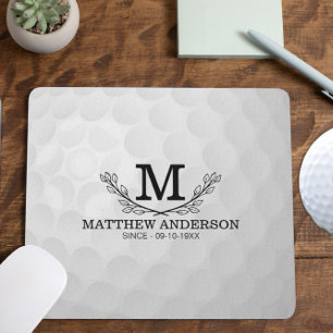 Personlig Golf Boll Mönster Namn Monogram Age Musmatta