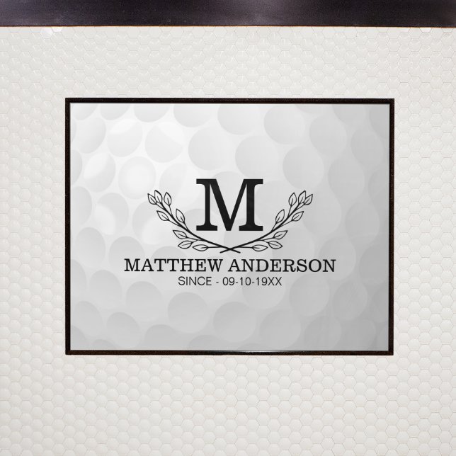 Personlig Golf Boll Mönster Namn Monogram Age Poster (Skapare uppladdad)