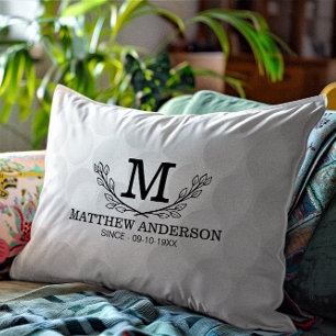 Personlig Golf Boll Mönster Namn Monogram Ålder Prydnadskudde