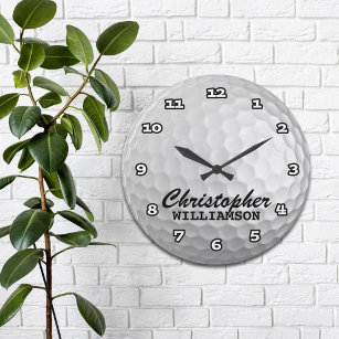 Personlig Golf Boll Wall Clock Stor Klocka