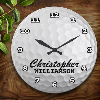 Personlig Golf Boll Wall Clock Stor Klocka