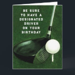 Personlig golf födelsedag kort<br><div class="desc">Rolig vuxen golf födelsedagskort. För att anpassa,  redigera texten för att lägga till namn.</div>