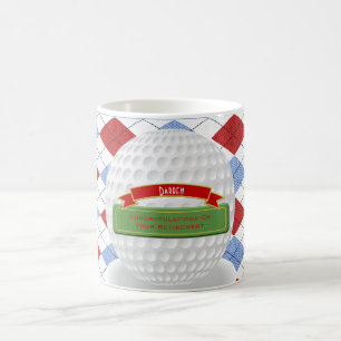 Personlig: GOLF, Golfer themed Par-TEE Kaffemugg