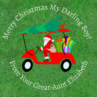 Personlig Golf Grönt jul Presentpapper
