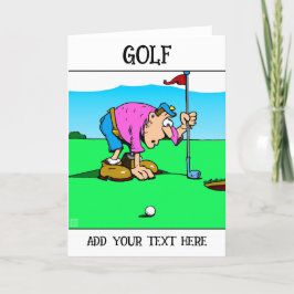 Personlig Golf-hälsningskort Helgkort