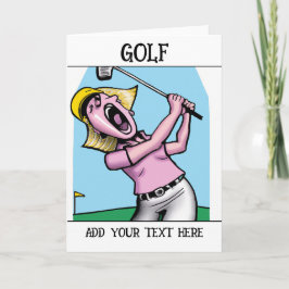 Personlig Golf-hälsningskort Helgkort