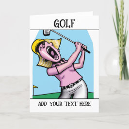Personlig Golf-hälsningskort Helgkort