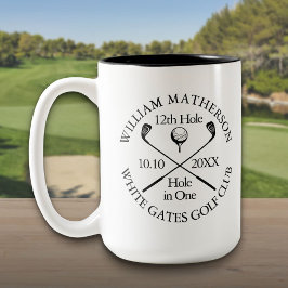 Personlig Golf Hole in One Modern Klassiker Två-Tonad Mugg