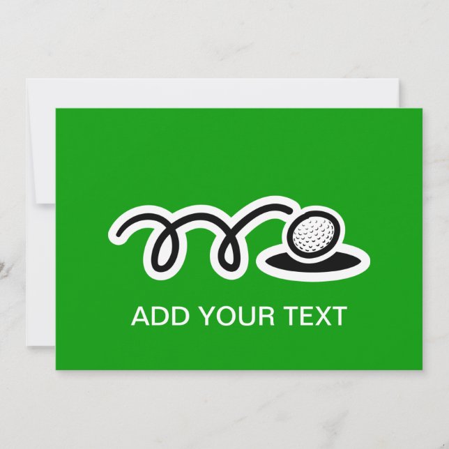 Personlig golf-inbjudningar inbjudningar (Framsida)