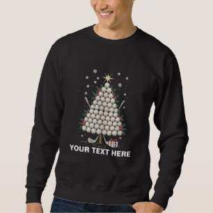 Personlig golf julgran utrustning familj lång ärmad tröja