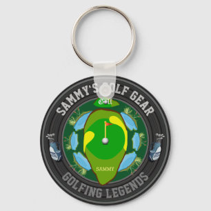 Personlig Golf Keychain Nyckelring