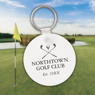 Personlig Golf Klubb Namn Classic Nyckelring