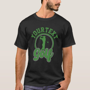Personlig Golf LÄGG TILL NAMN Retro Pro Golfare Sv T Shirt