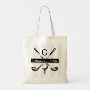 Personlig Golf Monogram Design Tygkasse