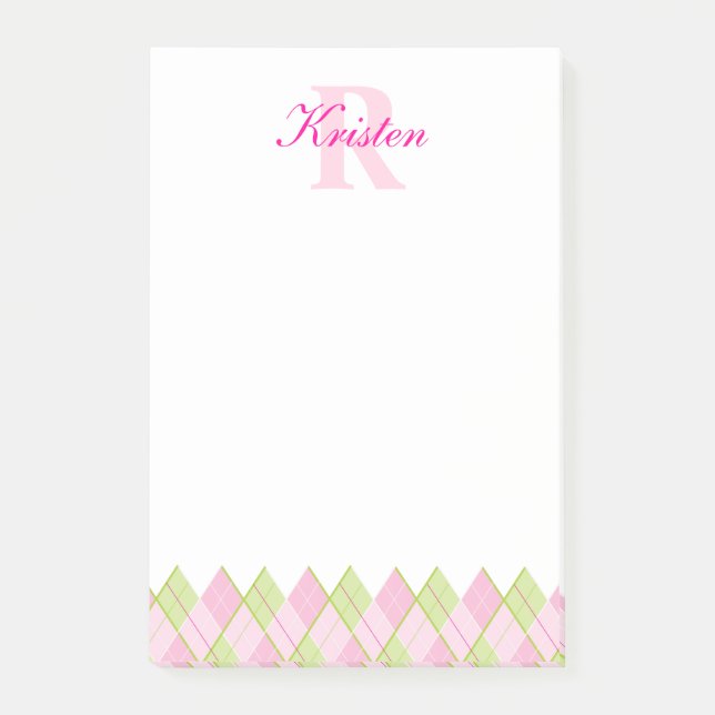 Personlig golf mönster-inlägg post-it block (Framsida)