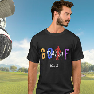 "Personlig Golf Pappa Namn T Shirt